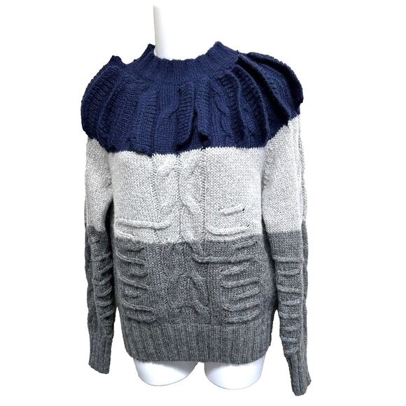 Unbranded Sweater Pullover Colorblock Made in France 38 S M Designer like Chanel - Picture 1 of 8